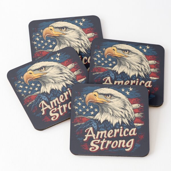 Item preview, America Strong Bald Eagle & American Flag  designed and sold by OldGloryForge.
