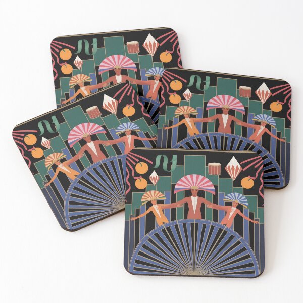 Item preview, Art Deco Carnival of Binche Belgian Festival Poster designed and sold by designscreators.