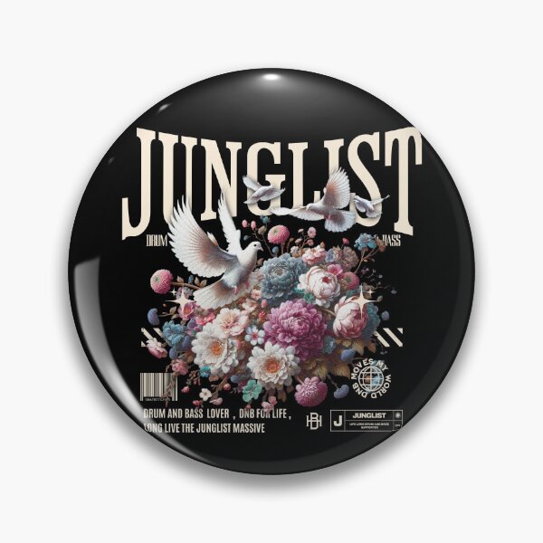Item preview, JUNGLIST  - Dnb Birds of a feather (white) designed and sold by Discothreadz.