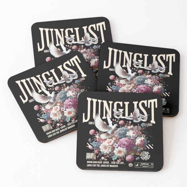 Item preview, JUNGLIST  - Dnb Birds of a feather (white) designed and sold by Discothreadz.