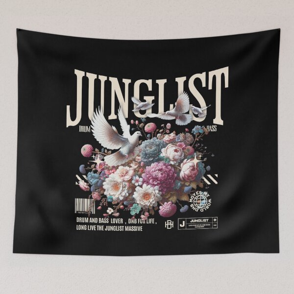 Item preview, JUNGLIST  - Dnb Birds of a feather (white) designed and sold by Discothreadz.