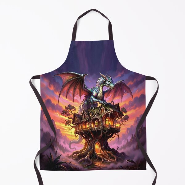 Item preview, Majestic Opal Dragon in Ancient Tree Dwelling Fantasy Art designed and sold by SandyMDesigns.
