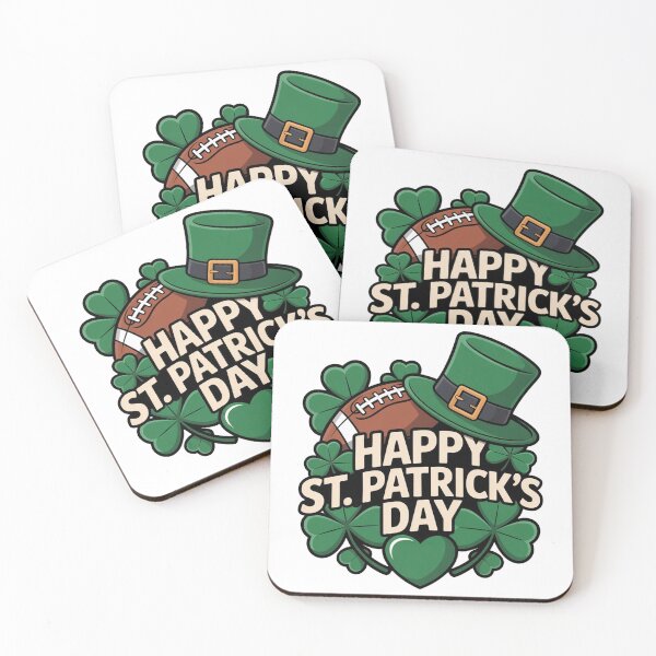 Item preview, St. Patrick’s Day Shamrock Football designed and sold by QuiteOrbit.