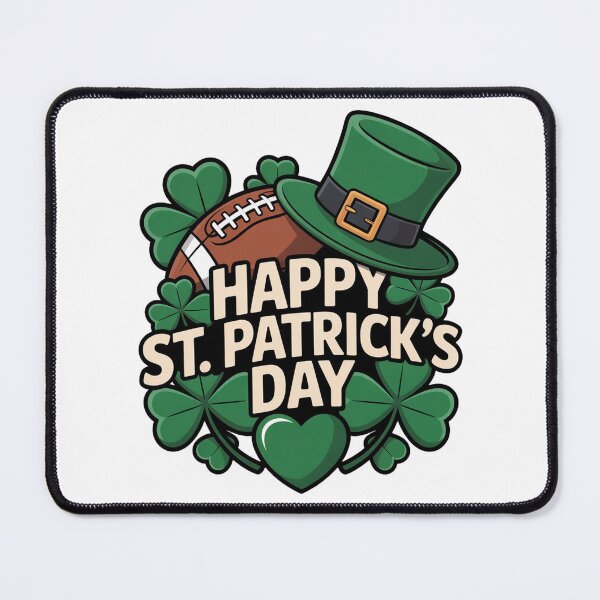 Item preview, St. Patrick’s Day Shamrock Football designed and sold by QuiteOrbit.