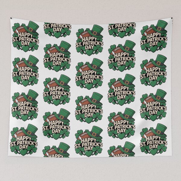 Item preview, St. Patrick’s Day Shamrock Football designed and sold by QuiteOrbit.