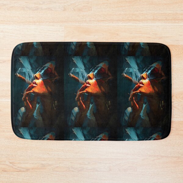 Item preview, Discover Moody Contrast with a Sunglassed Woman in Warm Tones Against a Cool Dark Backdrop designed and sold by OlfactoART Studio.