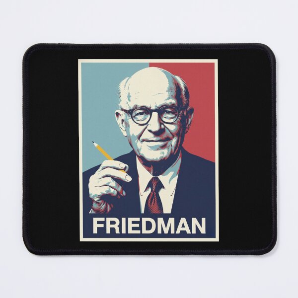 Item preview, Milton Friedman Hope Style Retro Poster Art  designed and sold by Anya Byron.