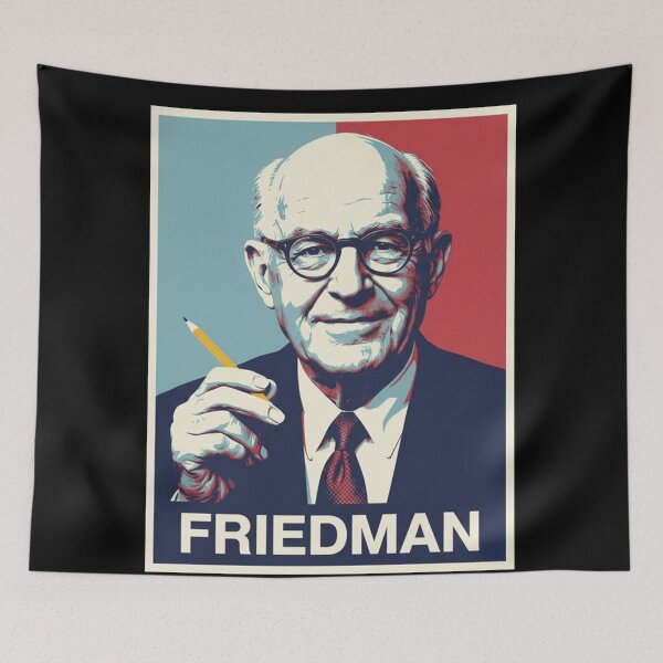 Item preview, Milton Friedman Hope Style Retro Poster Art  designed and sold by Anya Byron.