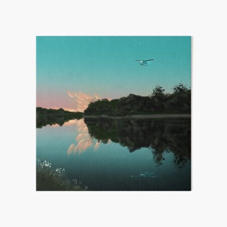 Flight Over Still Minnesota Lake Art Board Print