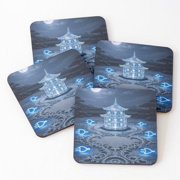 Item preview, Zen Logic Fractal Garden - Minimalist Zodiac Tech Art designed and sold by LuxeBuzz.