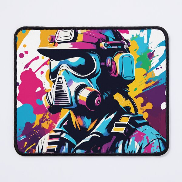 Item preview, Vivid Gasmask Warrior designed and sold by Moxie Ink Lady.