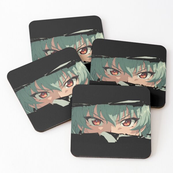 Item preview, Anchovy Girls Und Panzer Red Eyes Teal Hair Peeker Torn Paper Close Up designed and sold by PMartistStudio.