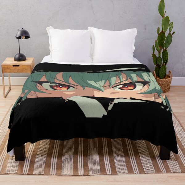 Item preview, Anchovy Girls Und Panzer Red Eyes Teal Hair Peeker Torn Paper Close Up designed and sold by PMartistStudio.