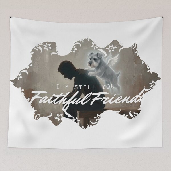 Item preview, Still Your Faithful Friend – Angel Dog Memorial Aesthetic designed and sold by InfinitePawBond.