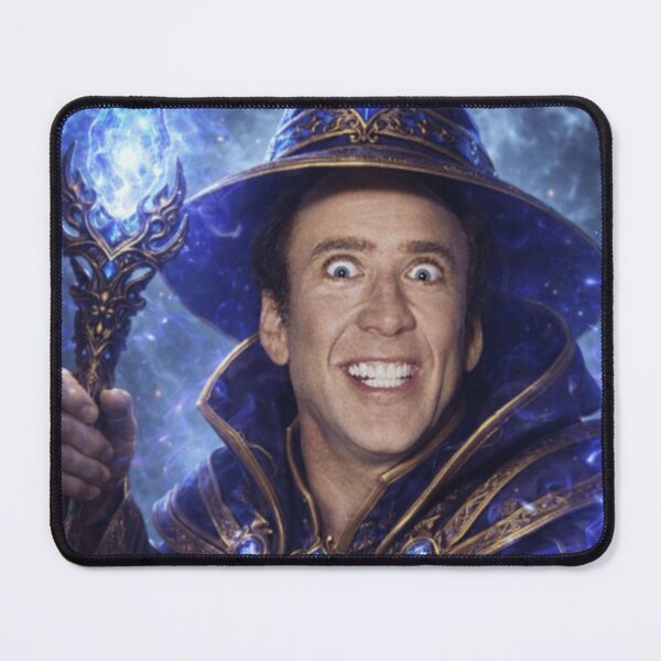 Item preview, Nicolas Mage Fantasy Wizard Parody Nicolas Cage DnD Funny Wizard Meme designed and sold by MaxLevelMerch.