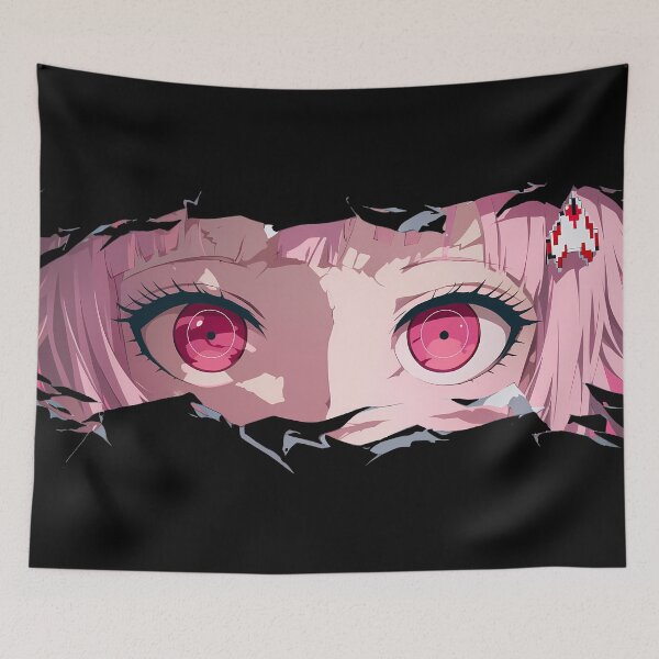 Item preview, Chiaki Nanami Danganronpa Eyes Peeker Torn Paper Pink Stare designed and sold by PMartistStudio.