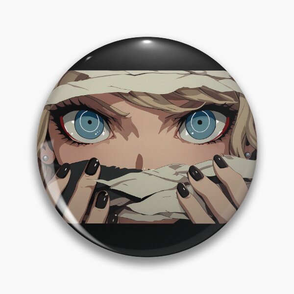 Item preview, Junko Enoshima Danganronpa Eyes Peeker Torn Paper Pink Closeup designed and sold by PMartistStudio.