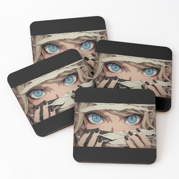 Item preview, Junko Enoshima Danganronpa Eyes Peeker Torn Paper Pink Closeup designed and sold by PMartistStudio.