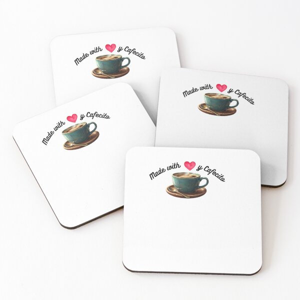 Item preview, "Made With Love y Cafecito Funny Latina Sticker Shirt Phone Case, Cuban Coffee Love Gift, Hispanic Mom Florida" designed and sold by De Aqui y de Alla Studio.