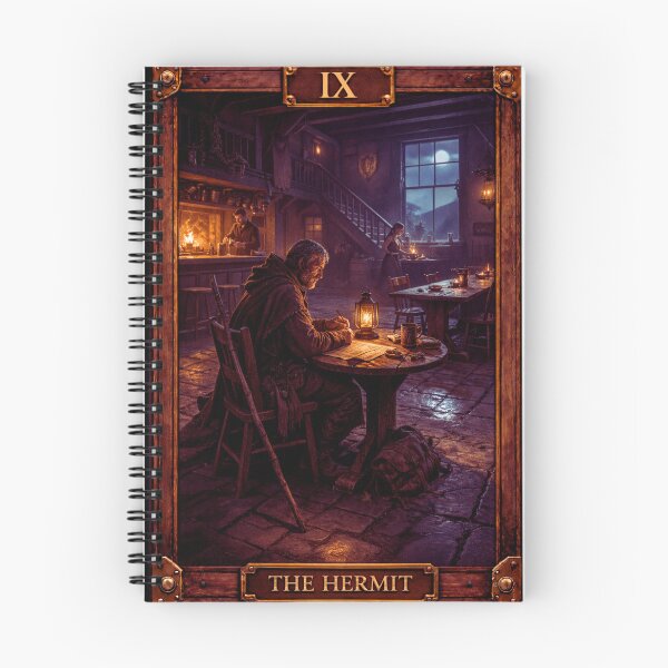 Aperçu de l'œuvre Tarot de la Taverne de Tech – L’Ermite créée et vendue par TechsTrinkets.