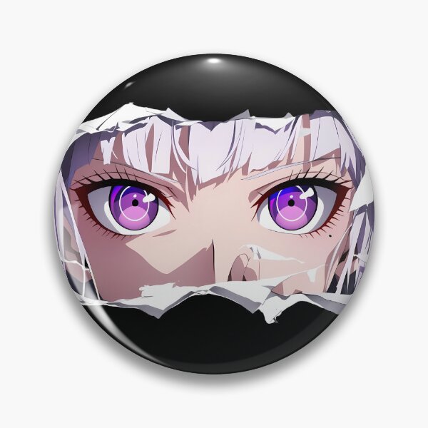 Item preview, Kyoko Kirigiri Danganronpa Eyes Peeker Torn Paper Blue Mystery designed and sold by PMartistStudio.