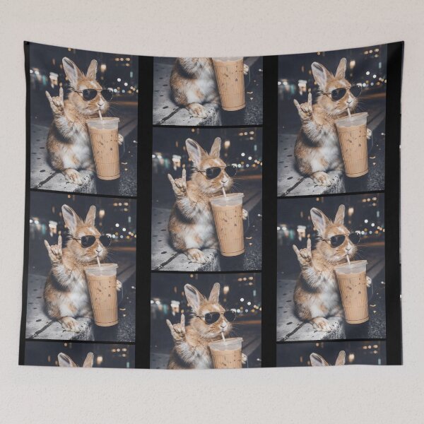 Item preview, Easter Bunny Drinking Iced Coffee, Funny Happy Easter Joke designed and sold by RDGNR.