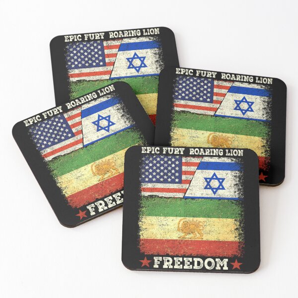 Item preview, United States Israel Iran Lion and Sun Flags, Freedom Unity designed and sold by Ortigzitoun.
