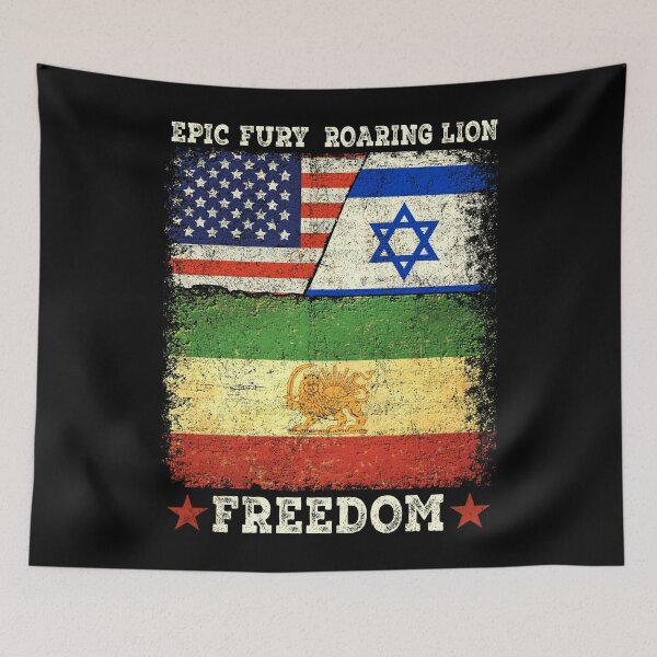 Item preview, United States Israel Iran Lion and Sun Flags, Freedom Unity designed and sold by Ortigzitoun.