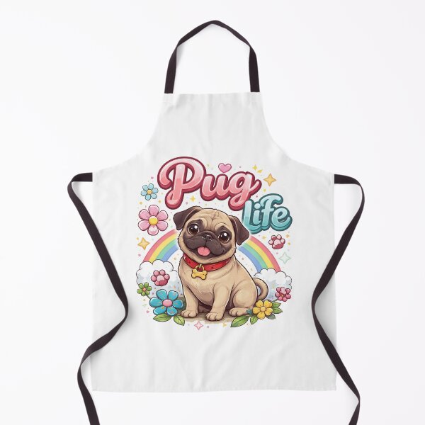 Item preview, Pug Life Kawaii Dog Illustration - Cute Rainbow & Flowers Aesthetic designed and sold by Dimu Co..