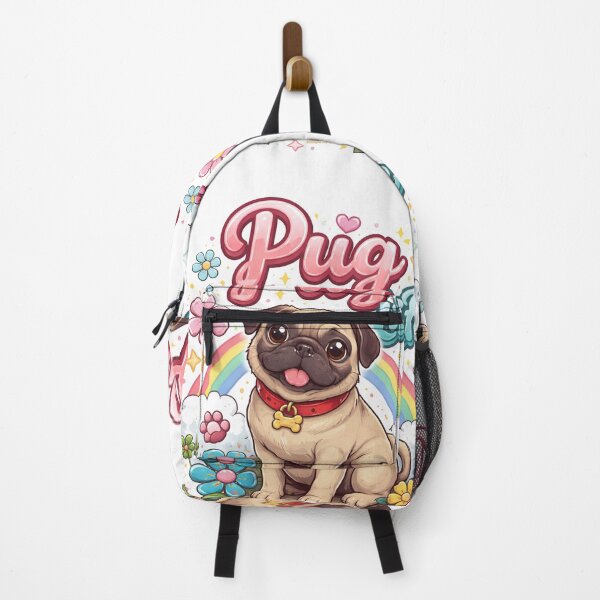 Item preview, Pug Life Kawaii Dog Illustration - Cute Rainbow & Flowers Aesthetic designed and sold by Dimu Co..
