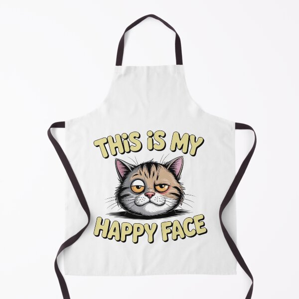 Item preview, This Is My Happy Face – Grumpy Drunk Cat designed and sold by Estalon.