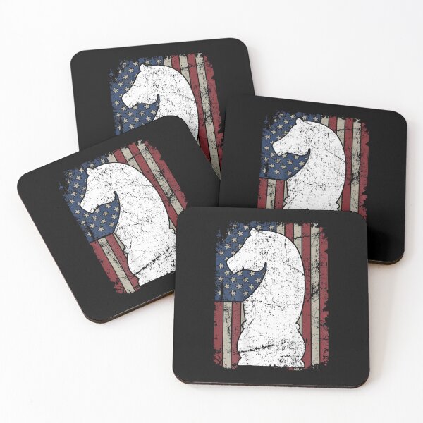 Item preview, Knight Chess Piece USA Flag - Womens Mens Chess Player designed and sold by Goleon12.