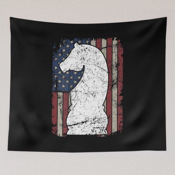 Item preview, Knight Chess Piece USA Flag - Womens Mens Chess Player designed and sold by Goleon12.