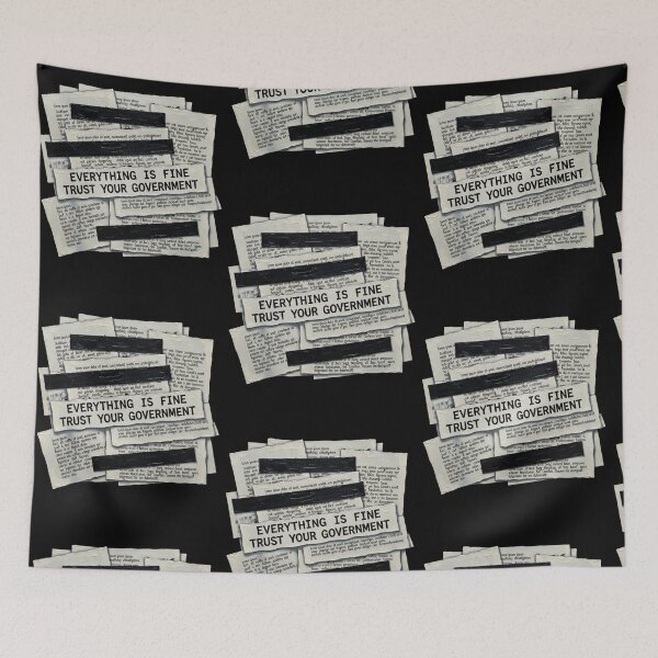 Item preview, Everything Is Fine Trust Your Government Newspaper Political Statement designed and sold by RDGNR.