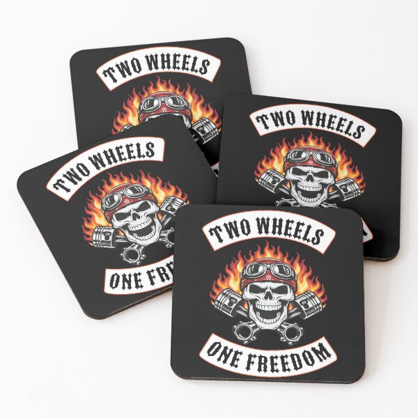 Item preview, Biker Skull Rocker – Two Wheels One Freedom Motorcycle Design designed and sold by Freki & Geri.