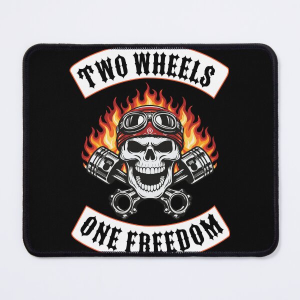 Item preview, Biker Skull Rocker – Two Wheels One Freedom Motorcycle Design designed and sold by Freki & Geri.