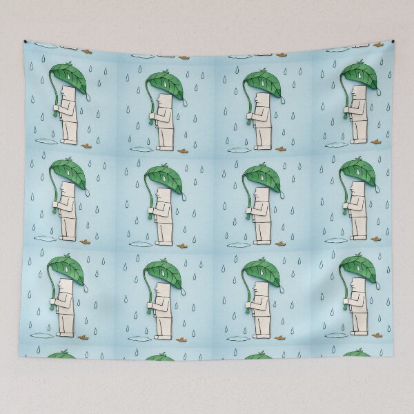 Item preview, Leaf umbrella・1 - Paper craft collage style designed and sold by D-Line-Aki.