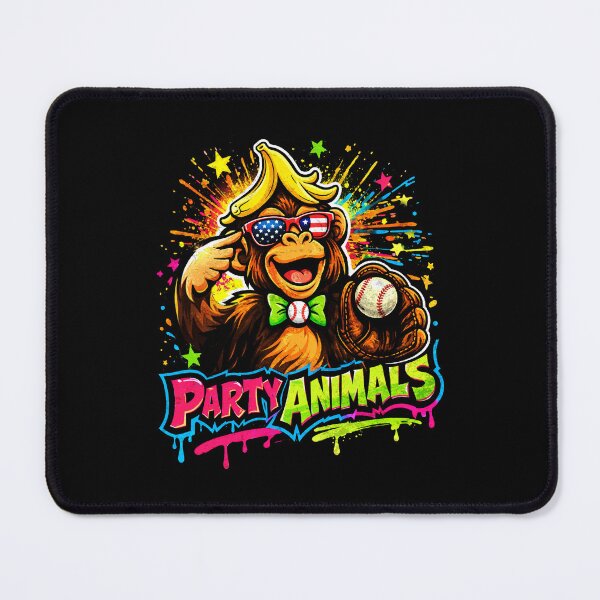 Item preview, Party Animals Baseball Funny Monkey Team Spirit Graphic Design designed and sold by Ortigzitoun.