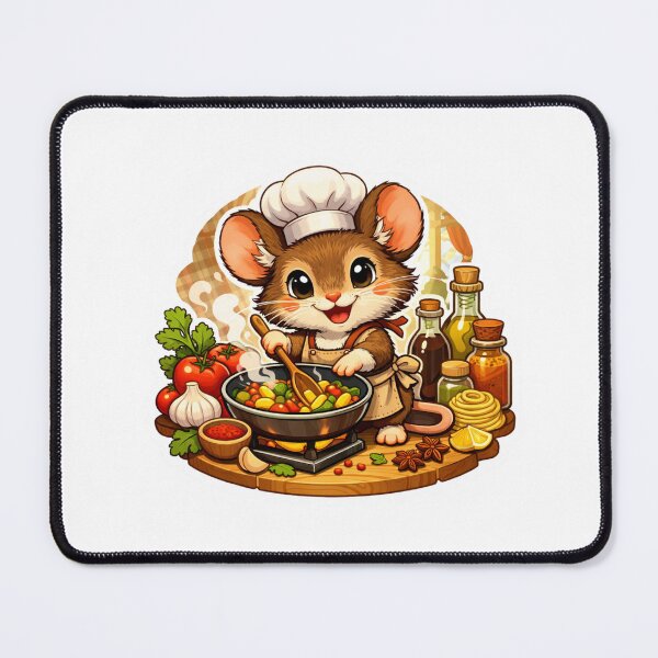 Item preview, Cute Mouse Chef Cooking in Kitchen – Adorable Cooking Sticker designed and sold by novyron.