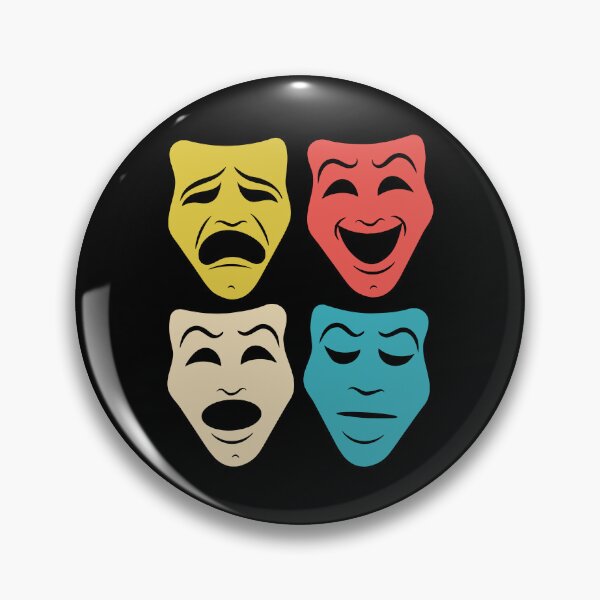 Item preview, Vintage Theatre Masks - Funny Broadway Drama Gift designed and sold by novelliamaera.