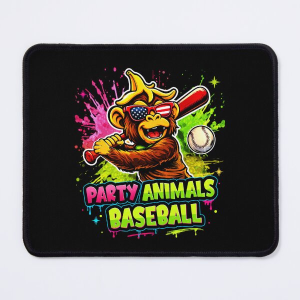 Item preview, Party Animals Baseball Funny Monkey Team Spirit Graphic Design designed and sold by Ortigzitoun.