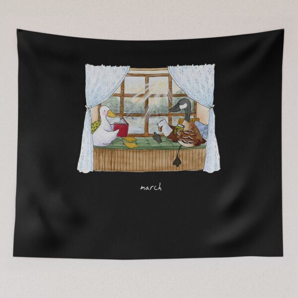 Item preview, March Ducks Reading by the Window designed and sold by AmberWild.