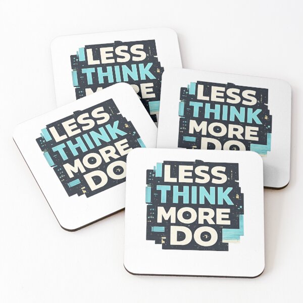 Item preview, Less Think More Do Motivational Typography designed and sold by HAEUNINE.