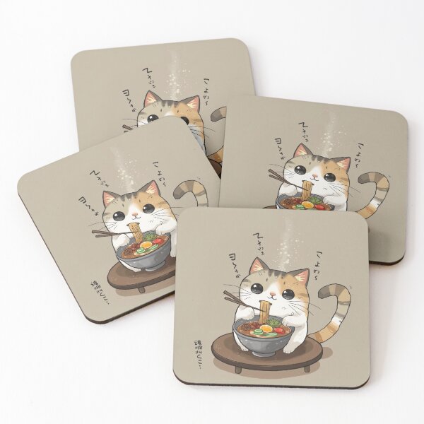 Item preview, Cute Ol Cat Eating Ramen designed and sold by JosueShop101.