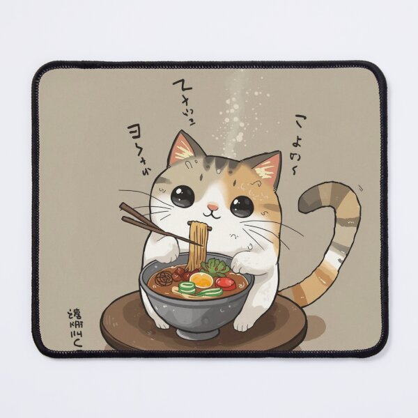 Item preview, Cute Ol Cat Eating Ramen designed and sold by JosueShop101.