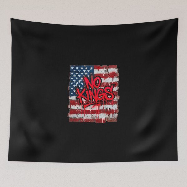 Item preview, No Kings In America Vintage Flag designed and sold by Imalyanmani.