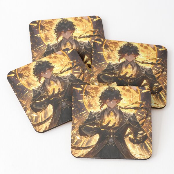 Item preview, Zhongli Genshin Impact Geo Archon Golden Aura designed and sold by Tokyonomad.