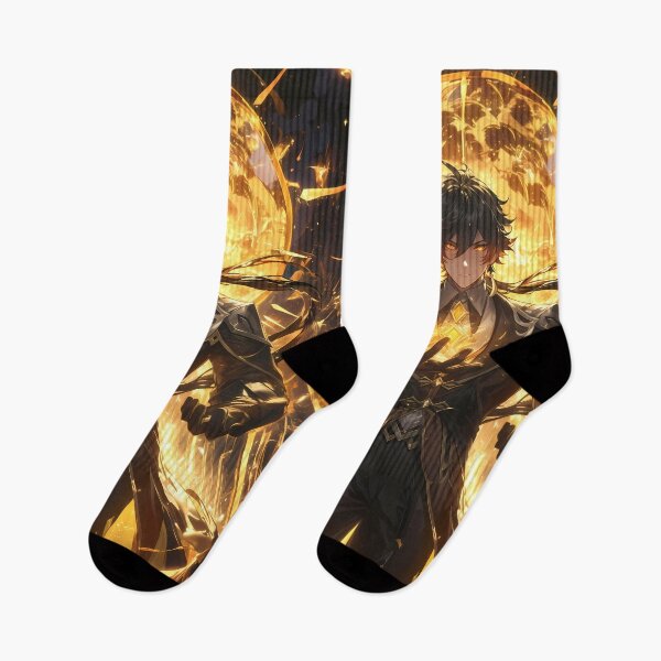 Item preview, Zhongli Genshin Impact Geo Archon Golden Aura designed and sold by Tokyonomad.