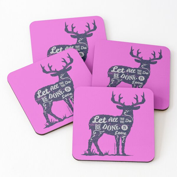 Item preview, Let All That You Do Be Done In Love Deer designed and sold by BongoGraph.