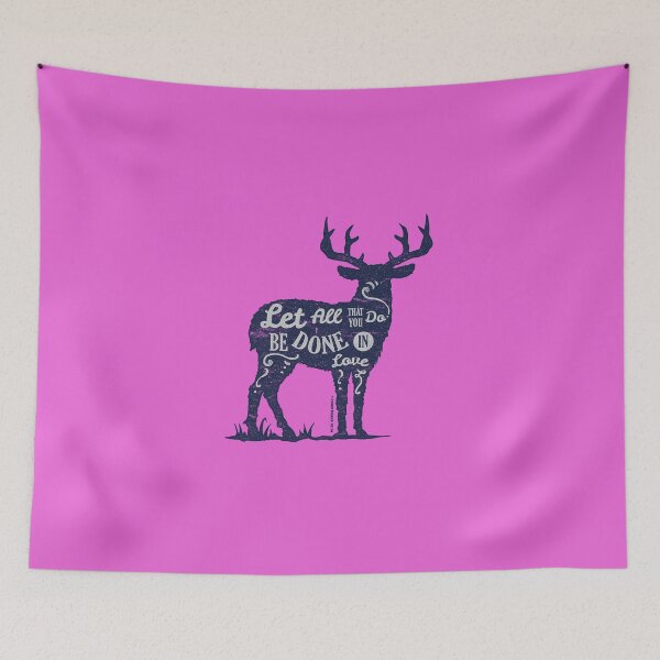 Item preview, Let All That You Do Be Done In Love Deer designed and sold by BongoGraph.